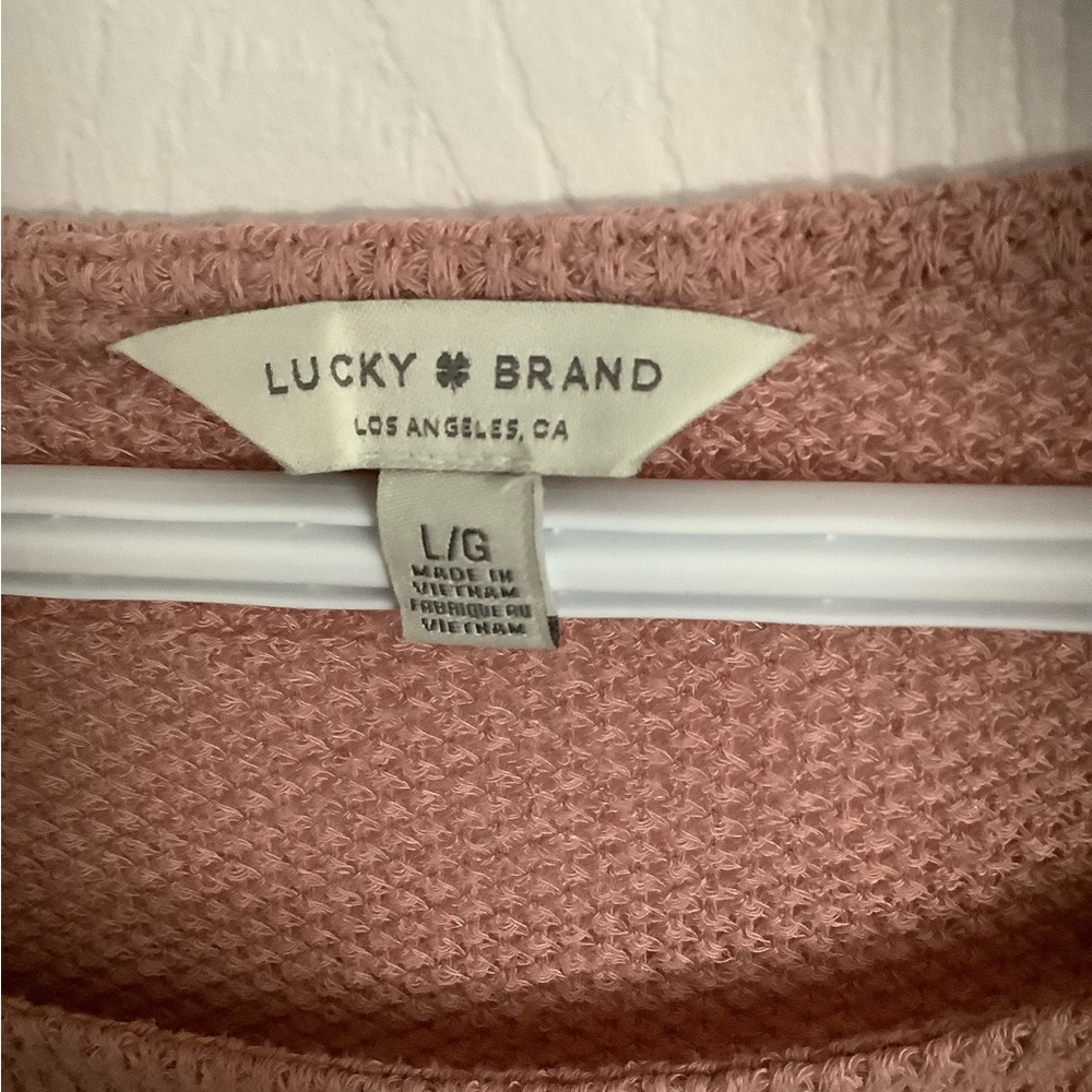 Lucky Brand Blush Pink Knit Sweater - Picture 2 of 5